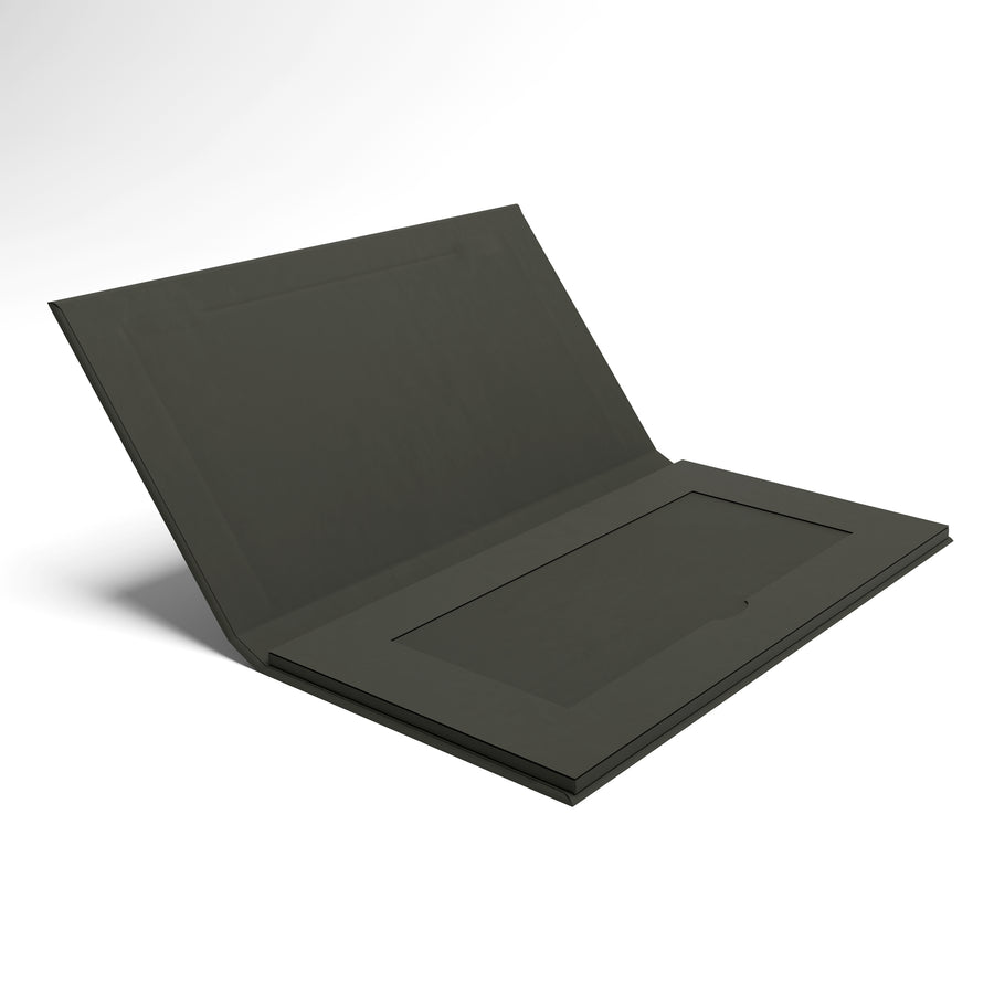 Custom Matte Black Double Door Flip Top Rigid Gift Box for Corporate Gift Set Packaging