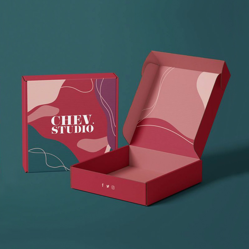 Custom Printed Pink Cardboard Shipping Box Personalized Subscription Cardboard Mailer Shipping Boxes With Logo Packing Box