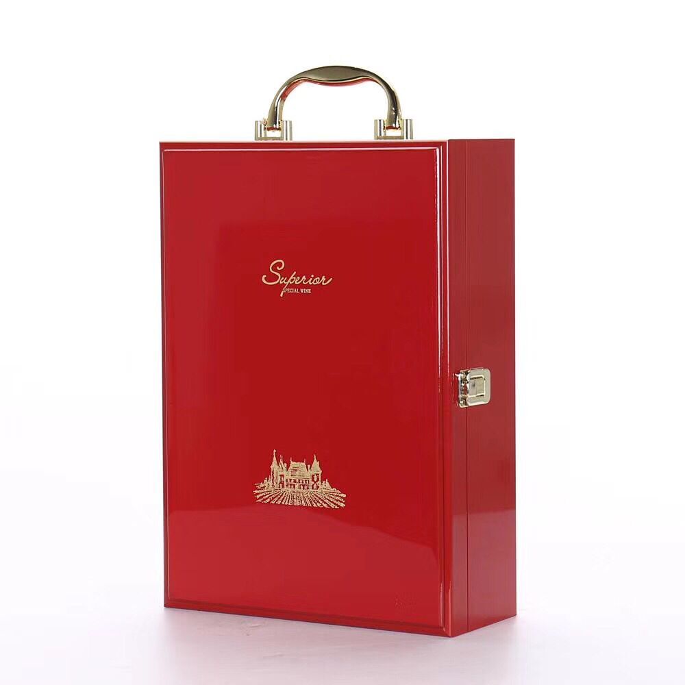 Piano Lacquer Luxury Wood Gift Box Custom Wood Wine Wooden Box Handmade Wine Packaging Beverage