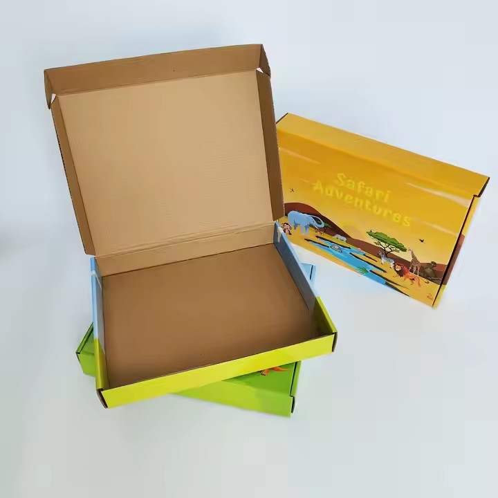 Custom Printed Brown Kraft Corrugated Cardboard Self-Adhesive Shipping Mailer Boxes Folder Type Packaging For Mailer Shipping