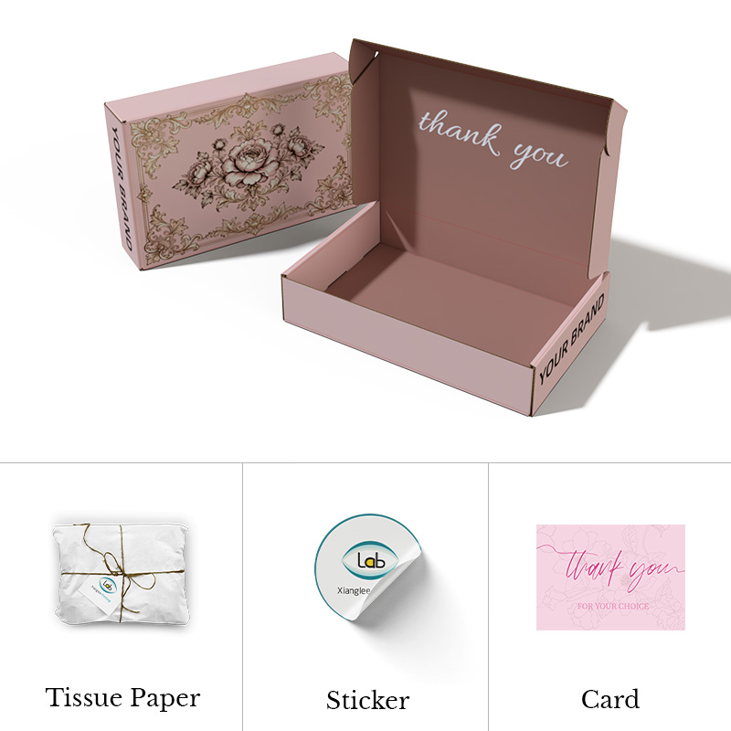 Custom Printed pink Personalized Subscription Mailer Shipping Paper Airplane Boxes Shipping Gift Packaging Cardboard Shoes Box