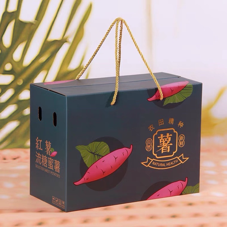 Portable Lightweight Custom Logo Holiday Fruit Gift Luxurious Recyclable Corrugated Gift Packaging Box