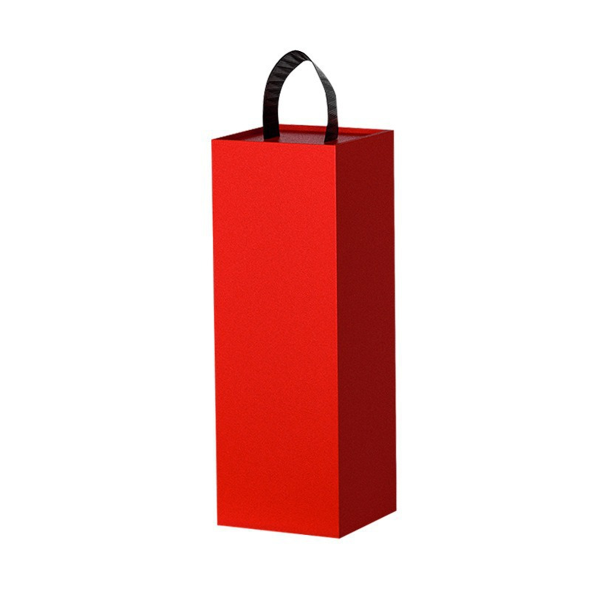 High Quality One Piece Portable Rope Folding Red Wine Gift Box with Magnetic and Foldable Fashionable Design for Wine Box
