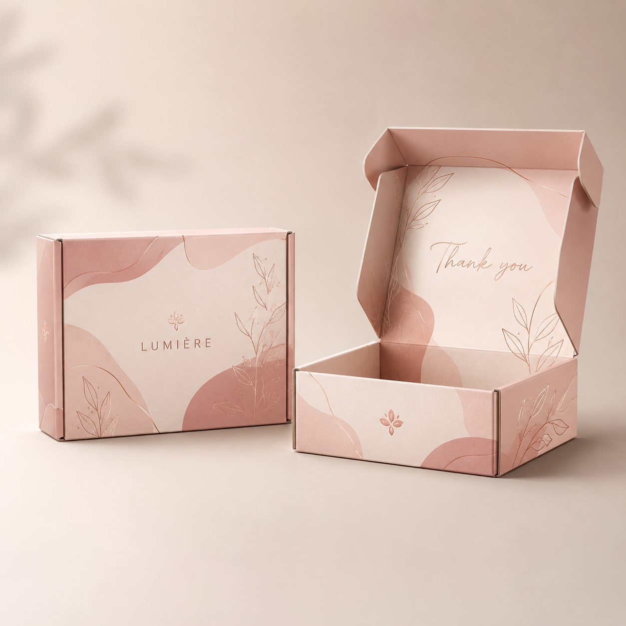 Custom Printed Color Packaging Boxes Foldable Mail Friendly Corrugated Cardboard Boxes Designed for Premium Gift Packaging