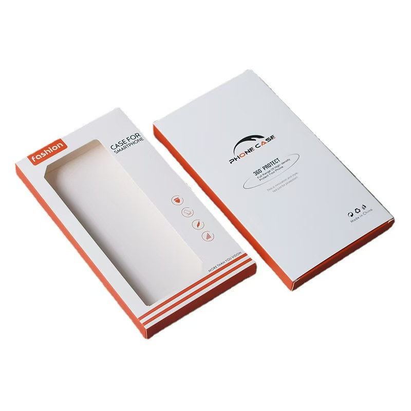 Customised Matte Black USB Gift Tab Top Cardboard Packaging Hanging Box Retail Packaging Box with Hanging Hole and PVC Window