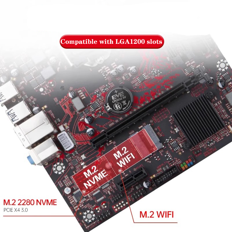 H510M-A+i5-10400F Computer Motherboard Desktop Computer Used for Core Processor Heat Sink Gaming Office Board U Set