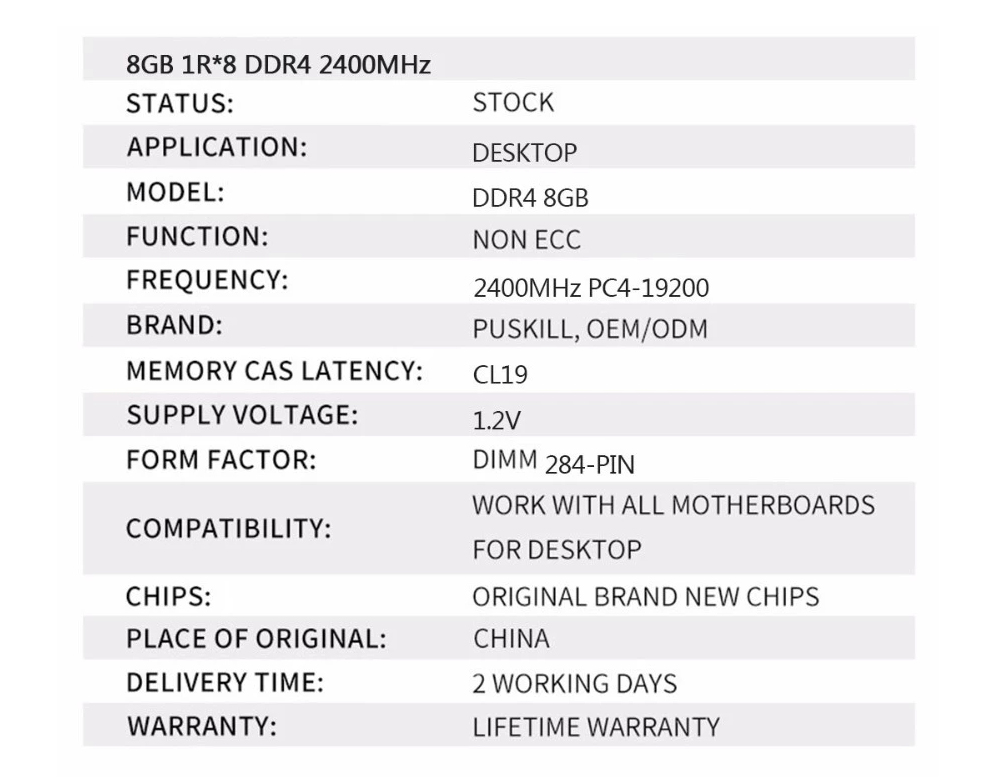 DDR4 RAM Chip