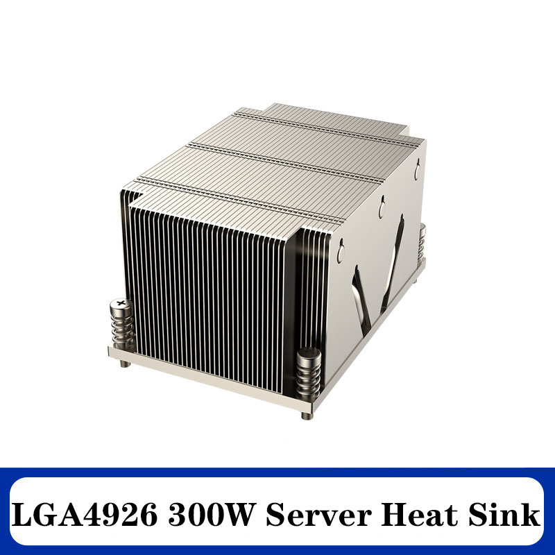 Processor Heatsink LGA4926 300W Server Heatsink 2U Server CPU Cooler Copper Aluminum Sheet 5 Heat Pipe