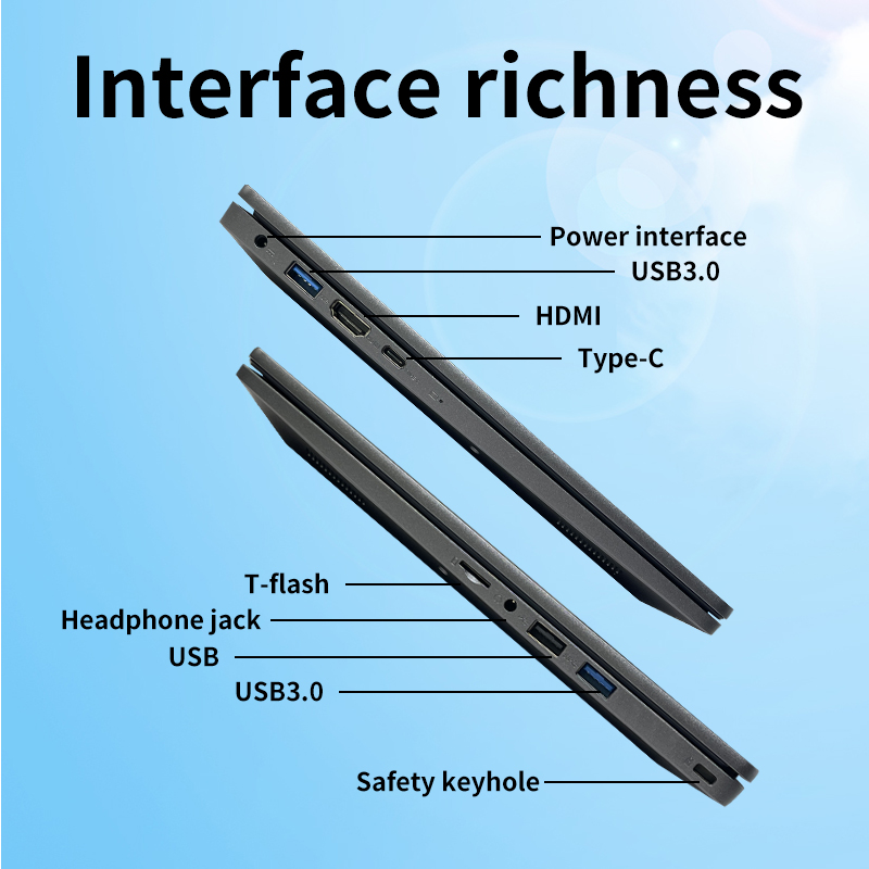 New 14-Inch Laptop Office Network Window 11 Russian English Keyboard Intel 16GB+512GB SSD Memory OEM