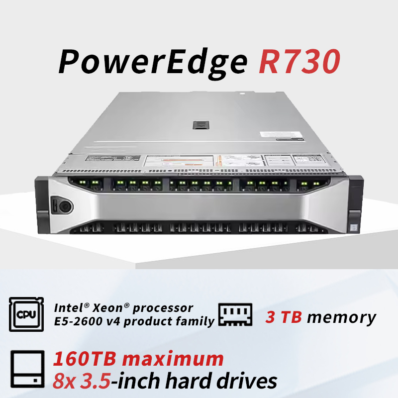 Cheap Used Server Poweredge R730 R730xd  2U Rack Xeon Server  Storage Cloud Host Server