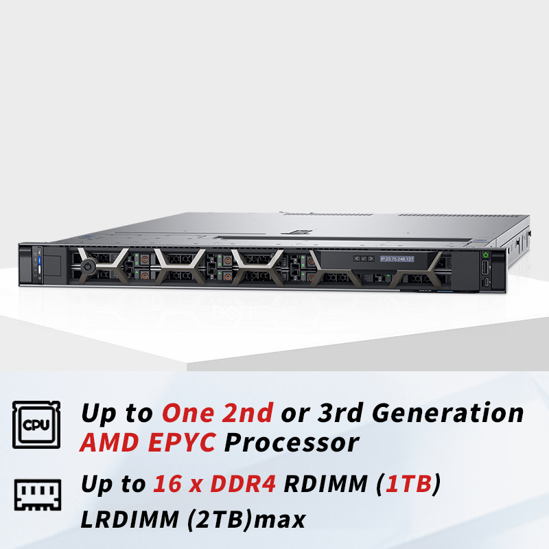 Hot Sale Original PowerEdge R6515 R6525 1U Rackmount Server with GPU Support for Data Center Storage Virtualization Cloud Server