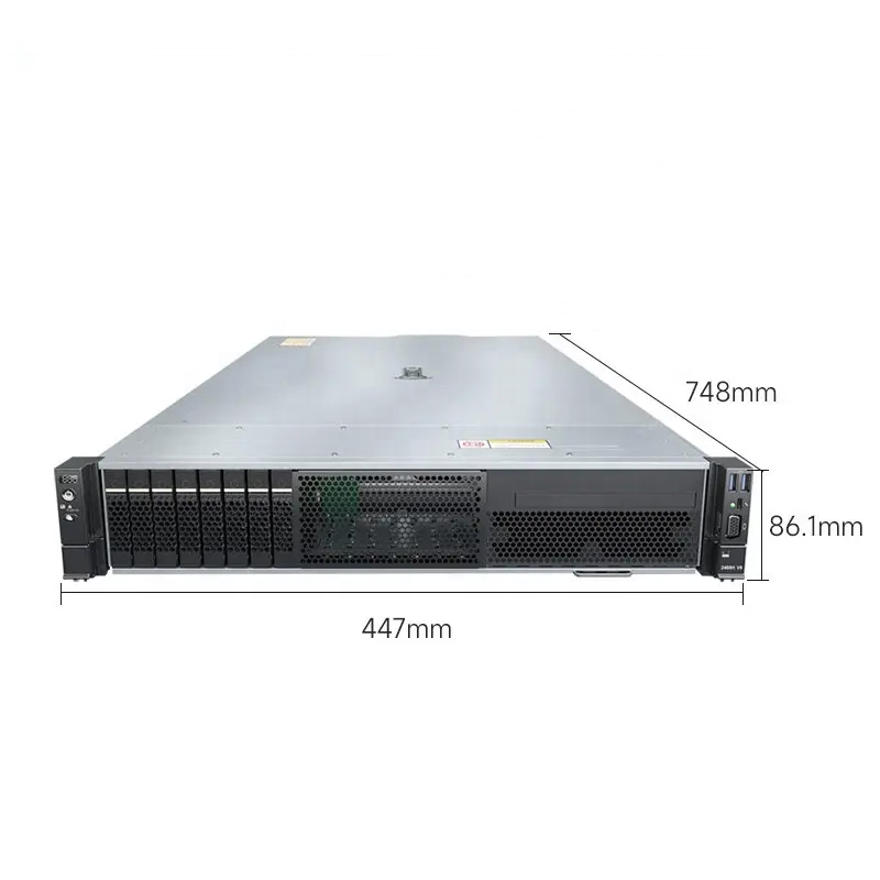 Best Selling 2488HV6 [Rack Server] AI Computing Host 2 Gold 6330H(2.0G/48C) 256G, 2 *960G+8*2.4T, Dual Power Network Server