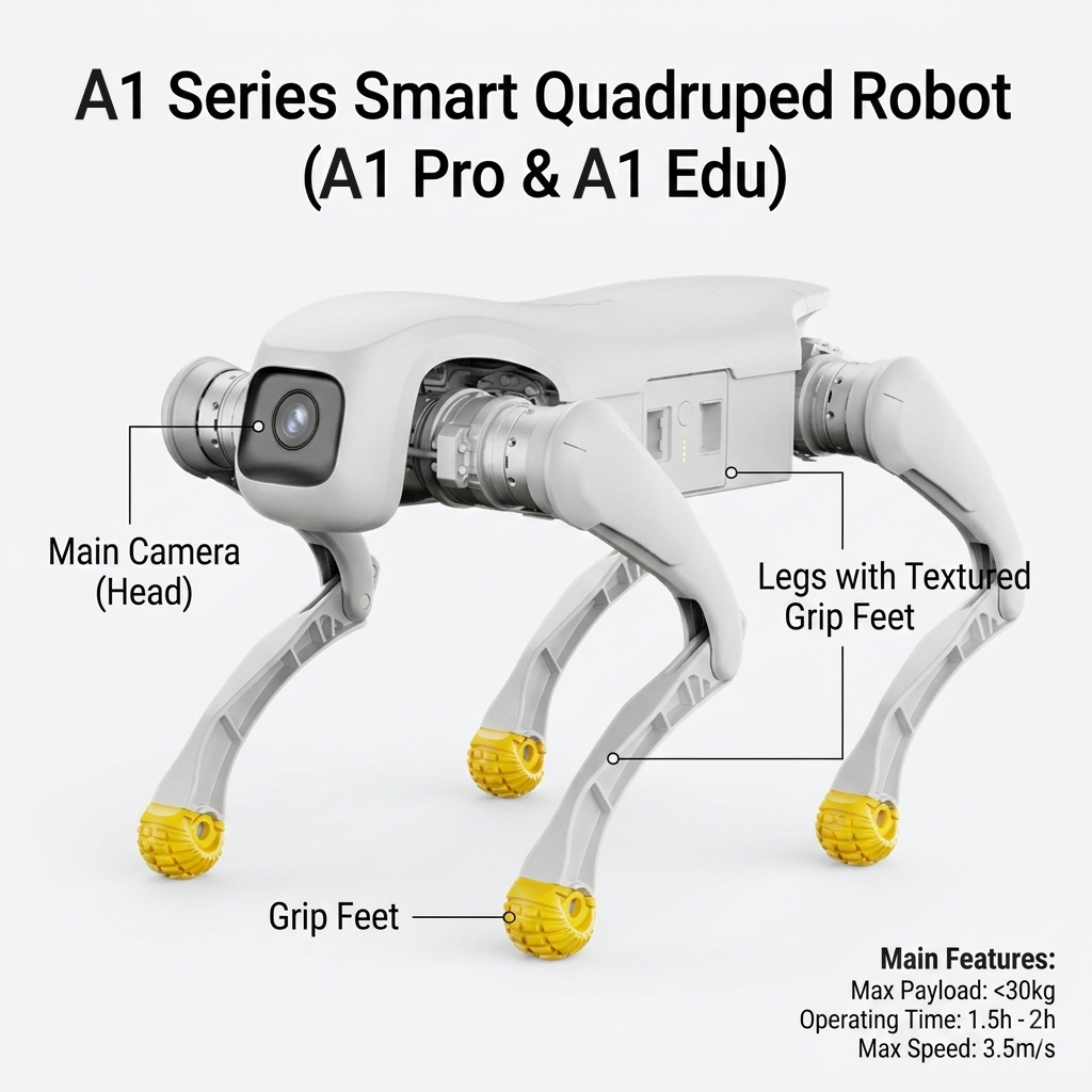 Intelligent AI Bionic Robot Dog Quadruped Programmable Robot for Collaborative Robotics and Autonomous Navigation Studies Robot