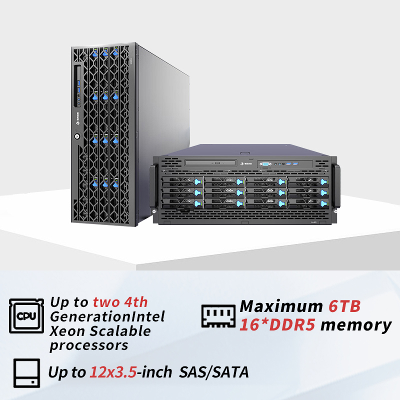 Original New Oem 4U Intel Xeon Server Rack Tower AI GPU Server