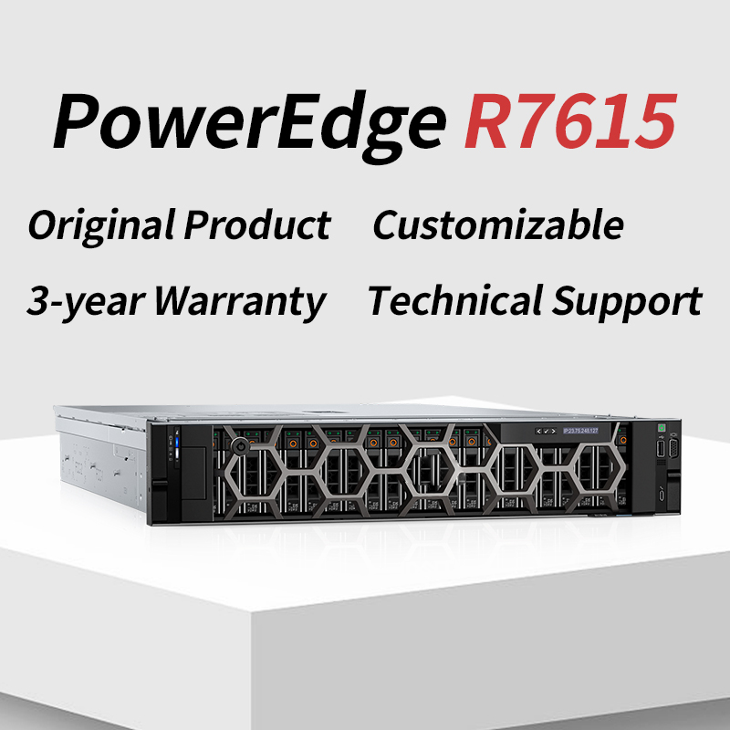 EMC PowerEdge R7615 R7625 2U Rack Server Computer AMD EPYC CPU GPU Acceleration AI Cloud Storage Data Center NAS System Servers