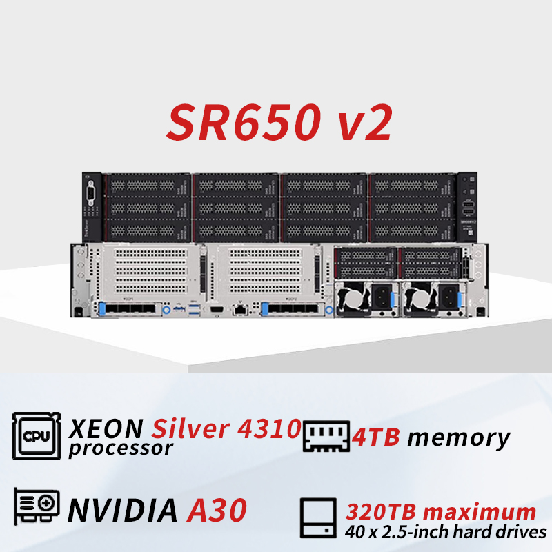 Lenovo's New 1U/2U Home Server ThinkSystem SR630 SR650 GPU RACK V2 V3 KNX Sever V2 V3 computer servers in stock