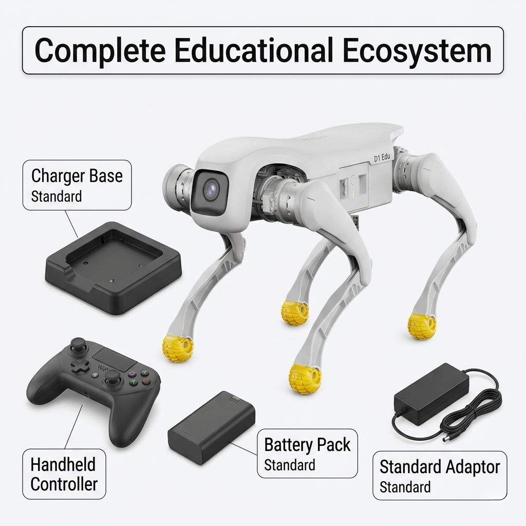 Intelligent Bionic Robot Dog Quadruped Programmable Robot for Autonomous Mobility Simulation and Robotics Research Field Robot