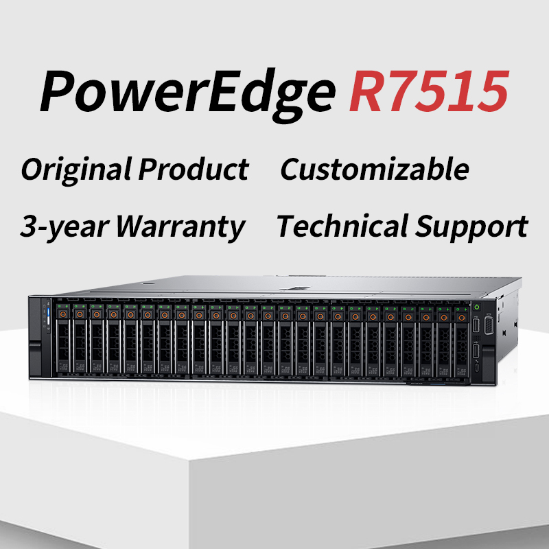Power Edge R7515 2U Rack Server Computer AMD EPYC Processor 32-Core High Performance AI Virtualization Cloud Data Center Servers