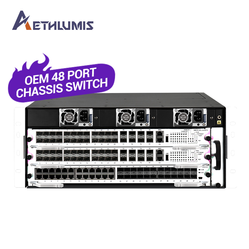 Layer 3 Managed 48 Port Core Switch 1.47Tbps 1104Mpps OSPF BGP MPLS Stackable Dual Power Supply AC DC Enterprise Network Switch