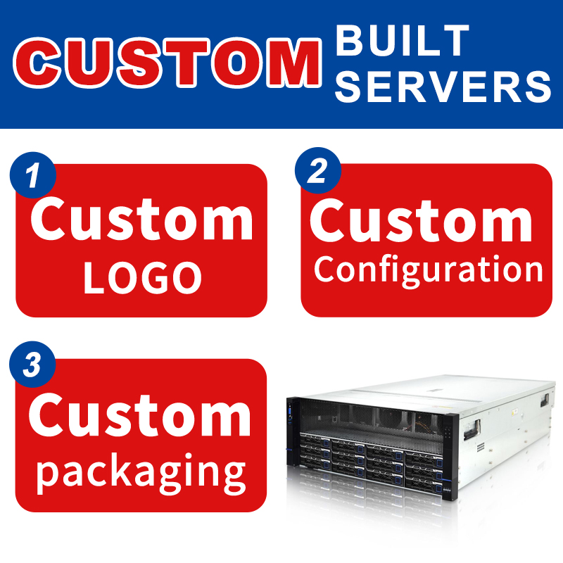 Original 4U Rack Server with 8 GPU Support for AI Cloud Workloads, Storage Clustering and Virtual Server Hosting Server