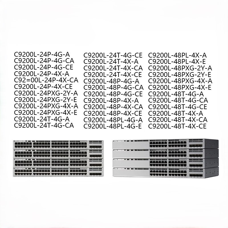 Original C9200L-24T-4X-E Gigabit SFP Network Switch with POE & QoS Function 3 Year Warranty Ethernet Network Switch in Stock