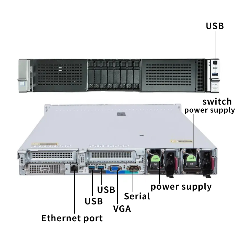 High Performance Xeon C621 R2700 G3 Server 64GB 1U Rack with Xeon Processor Used Stock