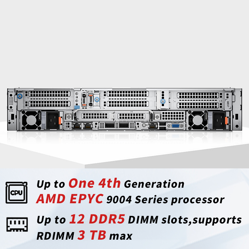 EMC PowerEdge R7615 R7625 2U Rack Server Computer AMD EPYC CPU GPU Acceleration AI Cloud Storage Data Center NAS System Servers