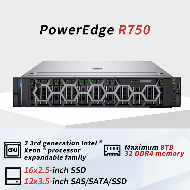 Wholesale Original PowerEdge R750 R760 R770 2U Rack Server Computer Intel Xeon CPU AI GPU Cloud Computing Data Center Servers