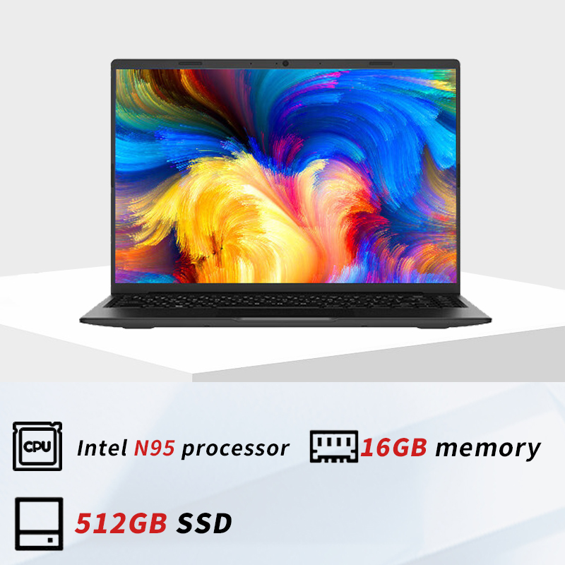 Cheap 14 Inch Intel N95 16gb Ram 512gb SSD Windows 11 OEM Russian Keyboard Business Laptop