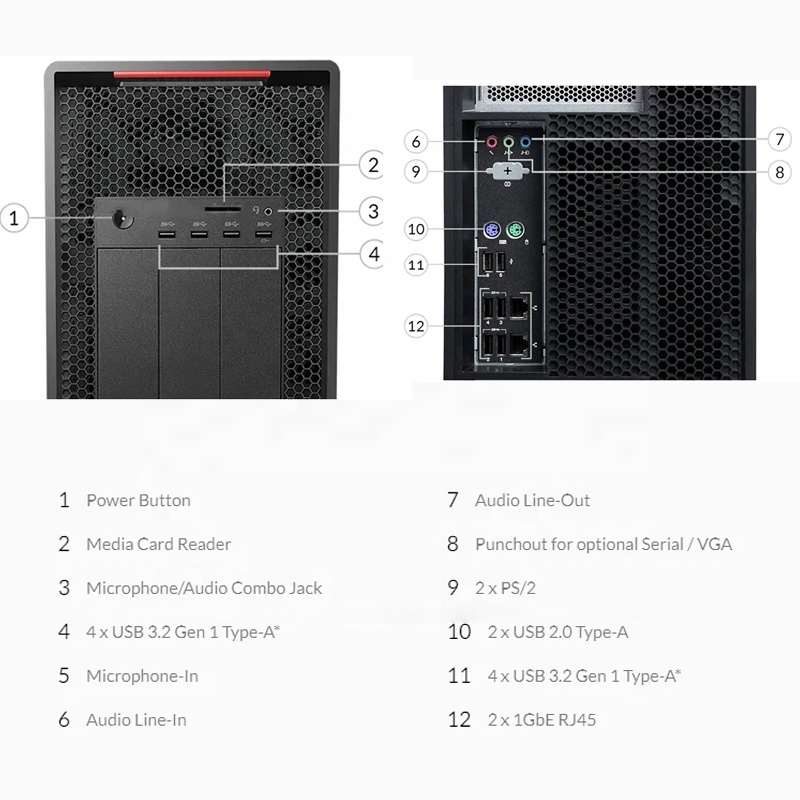 Used Lenovo P920 Tower Workstation Customized Competitive Price in Stock