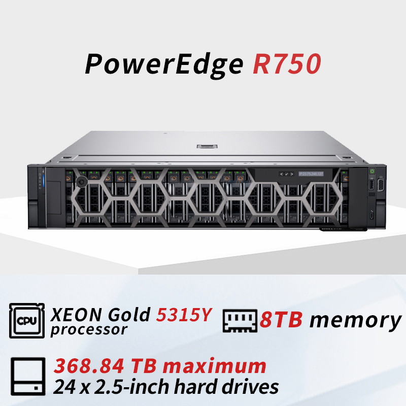 Dells PowerEdge EMC R750 R750XS 2U Rack Server for GPU AI Computing Virtualization Cloud Hosting NAS Storage Data Center Servers