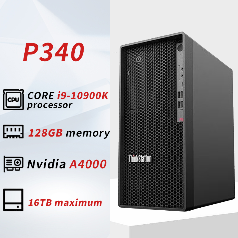 I7/I9 GPU Tower Desktop Workstation P340 16GB Memory Commercial Storage for Design Rendering Modeling Office Editing Used Stock