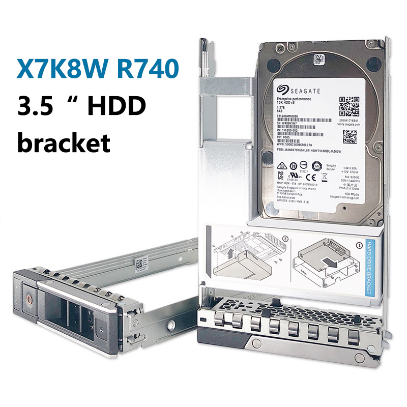 X7K8W HDD SSD Tray Rack Hot Swap Hard Disk Drive SAS SATA Caddy for Enterprise Rackmount Server