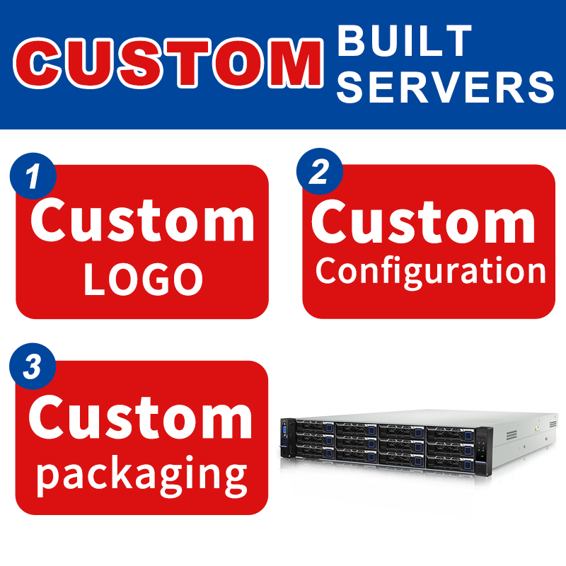 Professional 2U Rack AI Server Computer for GPU Deep Learning HPC Cloud Virtualization OEM ODM Dual CPU Rackmount Machine Server