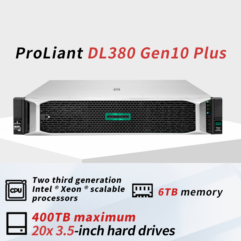 Enterprise HPE ProLiant DL380 Gen10 Plus 2U Rackmount AI Server Computer GPU Deep Learning Cloud Virtualization Network Servers