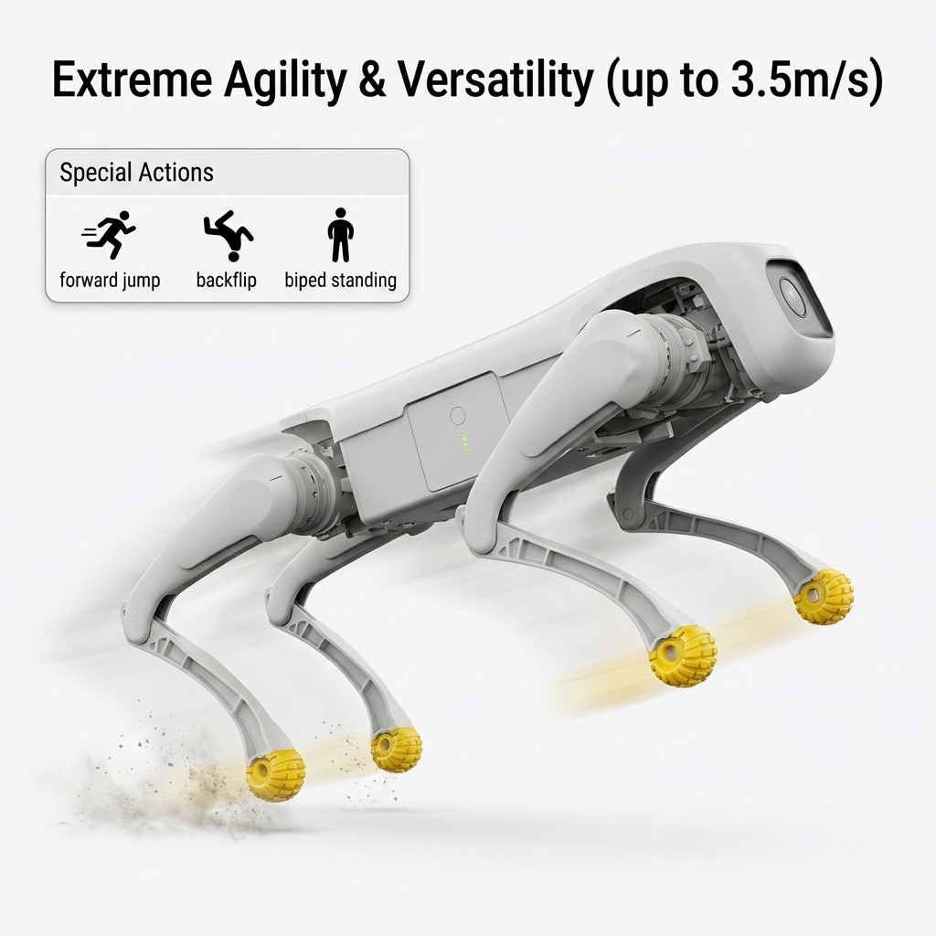 Smart AI Powered Bionic Robot Dog Quadruped Programmable Robot for STEM Robotics Learning and Tech Development Project Robot