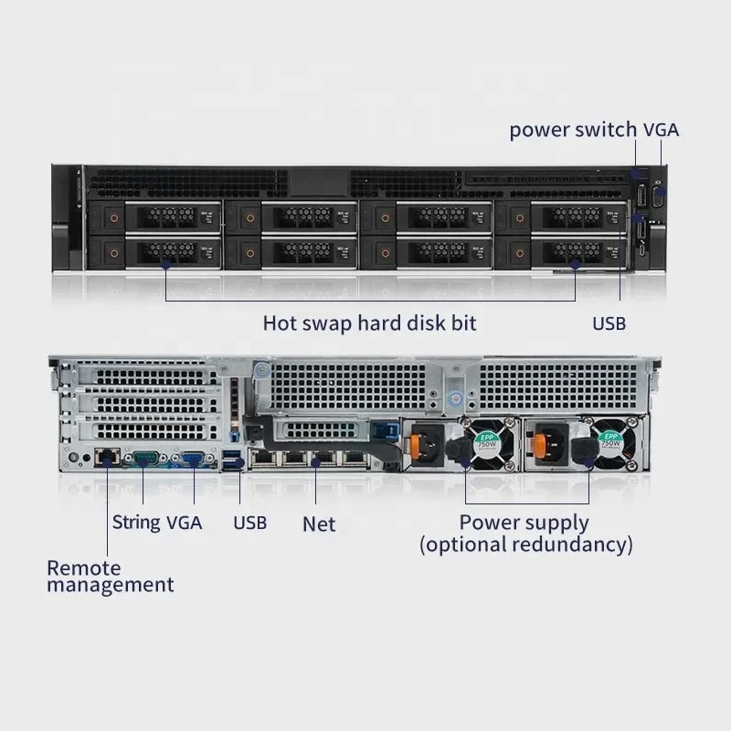 High Performance Dual Xeon R740XD Rack Server for AI, Cloud Computing, Virtualization and NAS Applications Server