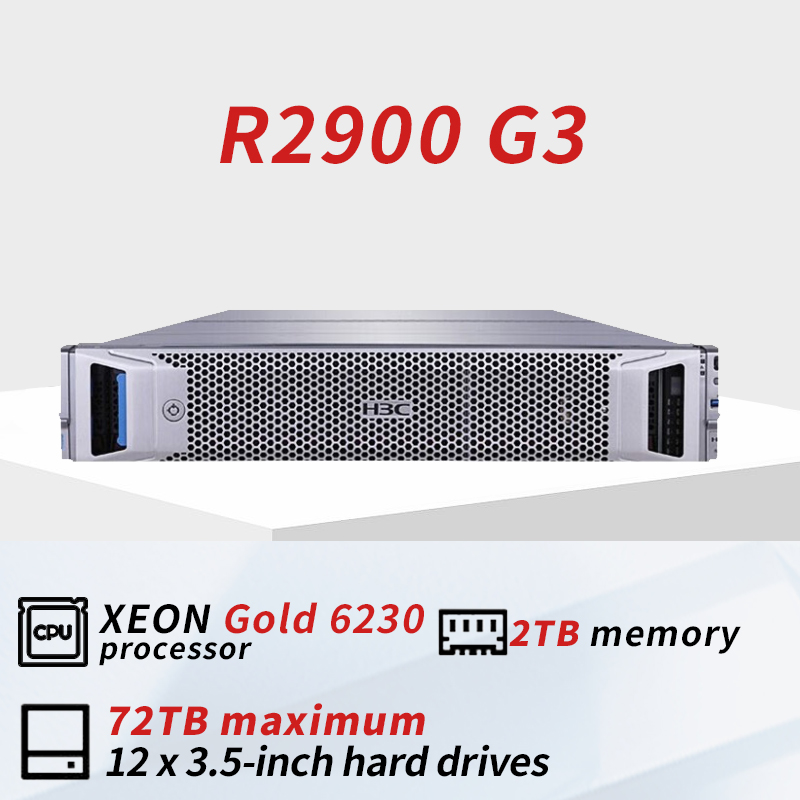 H3C UniServer R2900 G3 3104 16GB P460 8SFF Rack Server Used Stock with 8 Slots and 16GB Memory