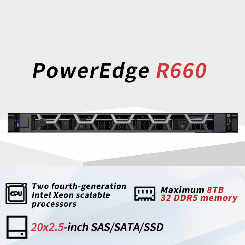 EMC PowerEdge R660 R760 R770 Rack Server Computer with Intel Xeon CPU HighSpeed NVMe Storage Cloud Data Center NAS System Server