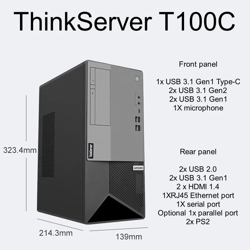 Hot Selling High Performance ThinkServer T100C Tower Server