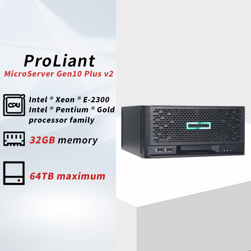 Original Micro Tower Server Hpe Proliant Microserver PC Gen10 Plus V2 Nas Web Storage File Print Computer Server Pc in Stock