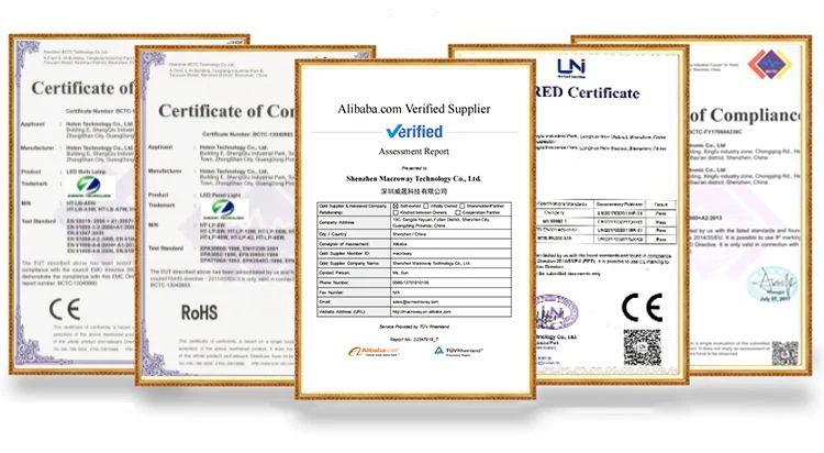 Certifications Sheet
