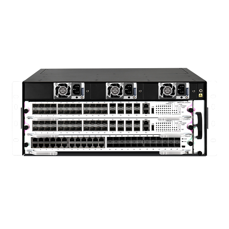 OEM Custom 48 Port L3 Managed Chassis Core Switch 100G 40G 10G SFP Modular for Large Enterprise Campus Fiber Network Switch