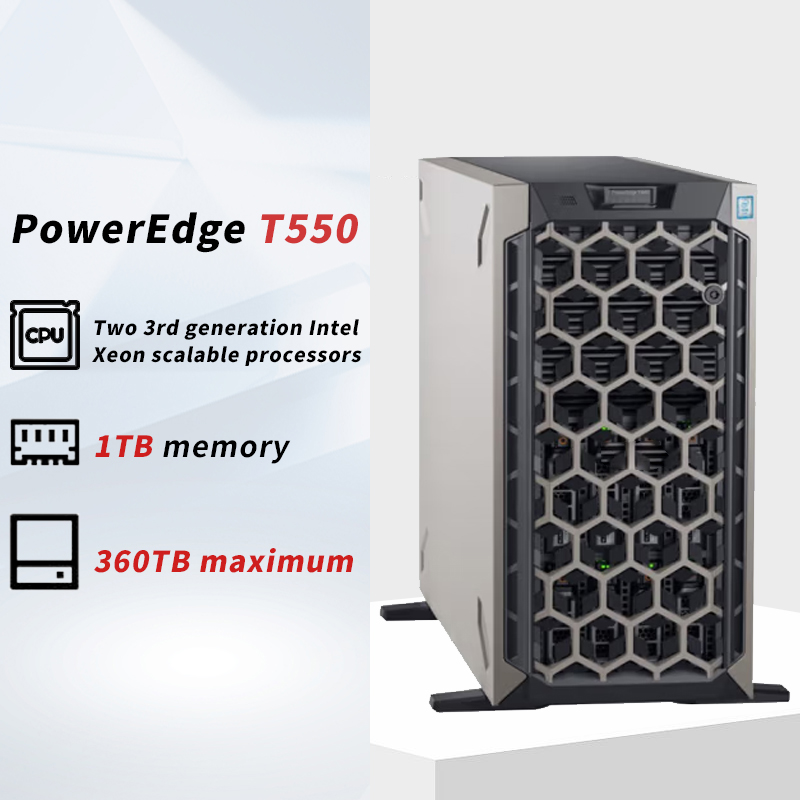 Original Factory Tower Server Computer T550 Intel Xeon Server Pc GPU Deep Learning Ai Computer Storage Host Server in Stock