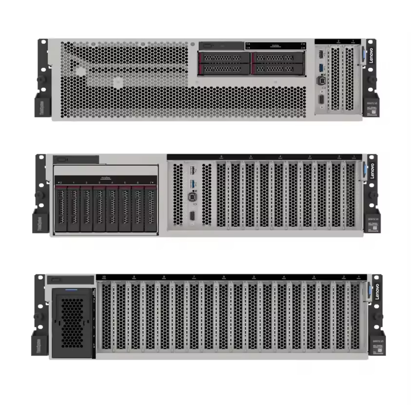 High Performance SR675 V3 3U AI Server Computer for 8 GPU Support Deep Learning LLM Training NVMe Rackmount Enterprise Servers