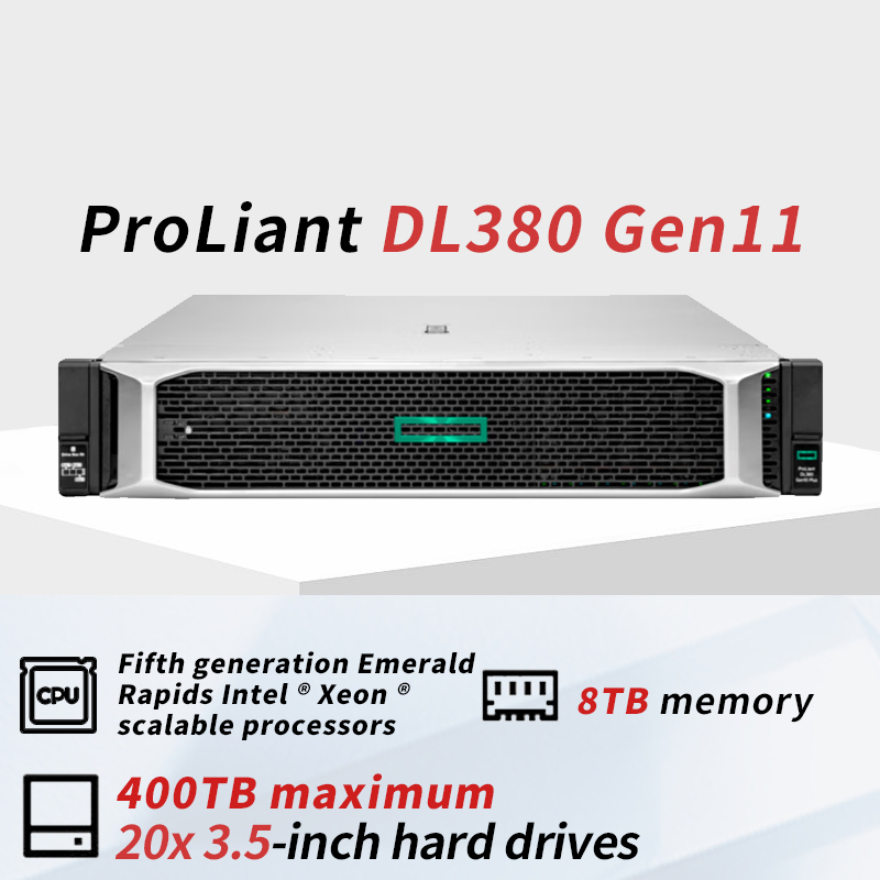 Hpe Proliant DL380 G11 2U Intel Xeon Rack Server with Epyc CPU and SSD Good Discount in Stock GPU Server NAS Storage System