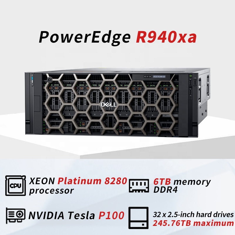 Best-Selling PowerEdge R940xa 4U Rack Server Computer Xeon Scalable CPU GPU High-Performance Enterprise Cloud Data Center Server
