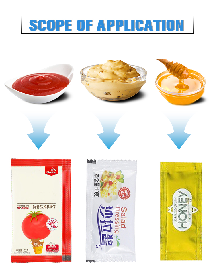 Packing Machine High Speed Honey Sauce Sachets Packaging Small Bag Ketchup Vertical Liquid Packing Machine