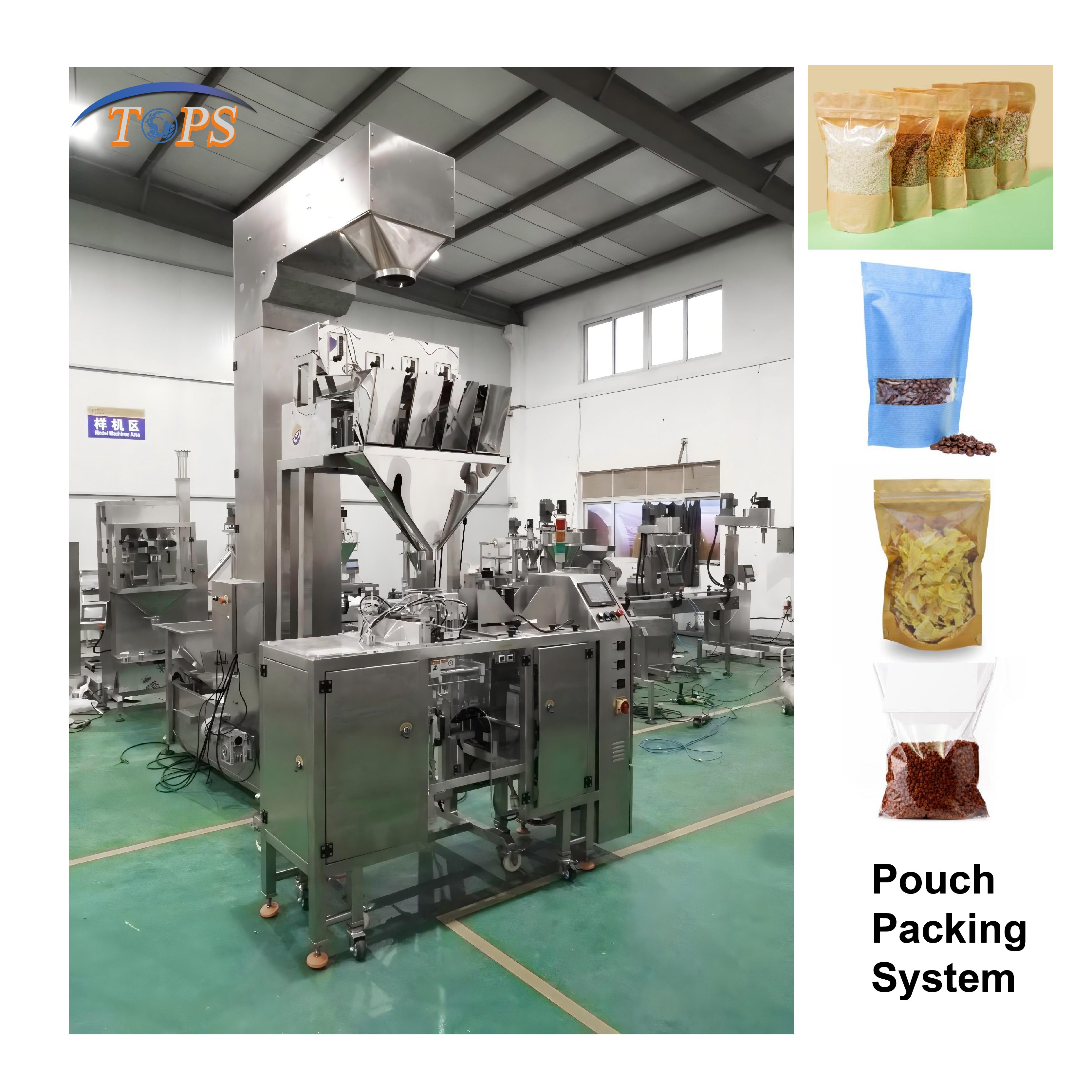 Durable 4 Head Multi Head Linear Machine Weigh Machine Weigh Scale Conveyor Sweets Dates Bean Filling