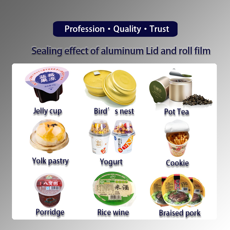 Small Businesses Fast Food Tray Sealing Machine for Square Plastic and Aluminum Containers Gas Nitrogen Flushing Sealer